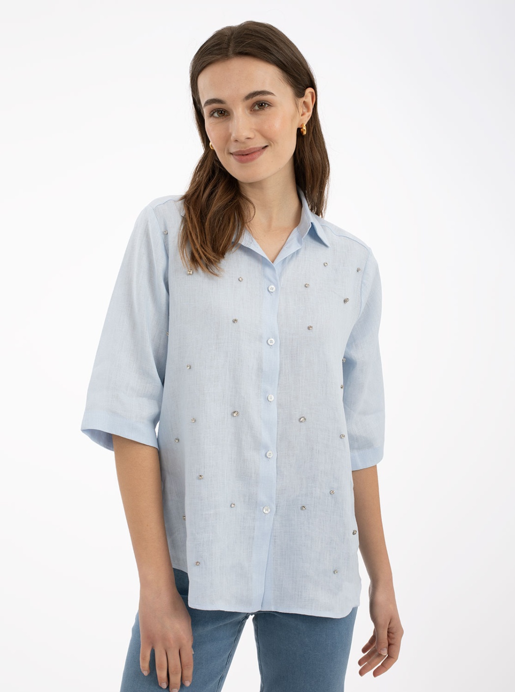 blusa lino celeste blusa lino celeste