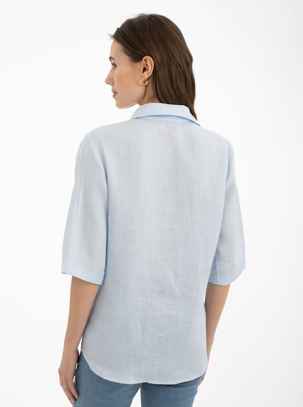 blusa lino celeste blusa lino celeste