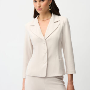 blazer entallado con cuello chal joseph ribkoff