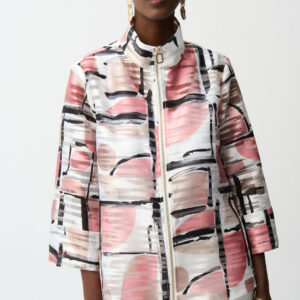 chaqueta de organza con estampado abstracto joseph ribkoff