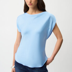 top ajustado celeste joseph ribkoff