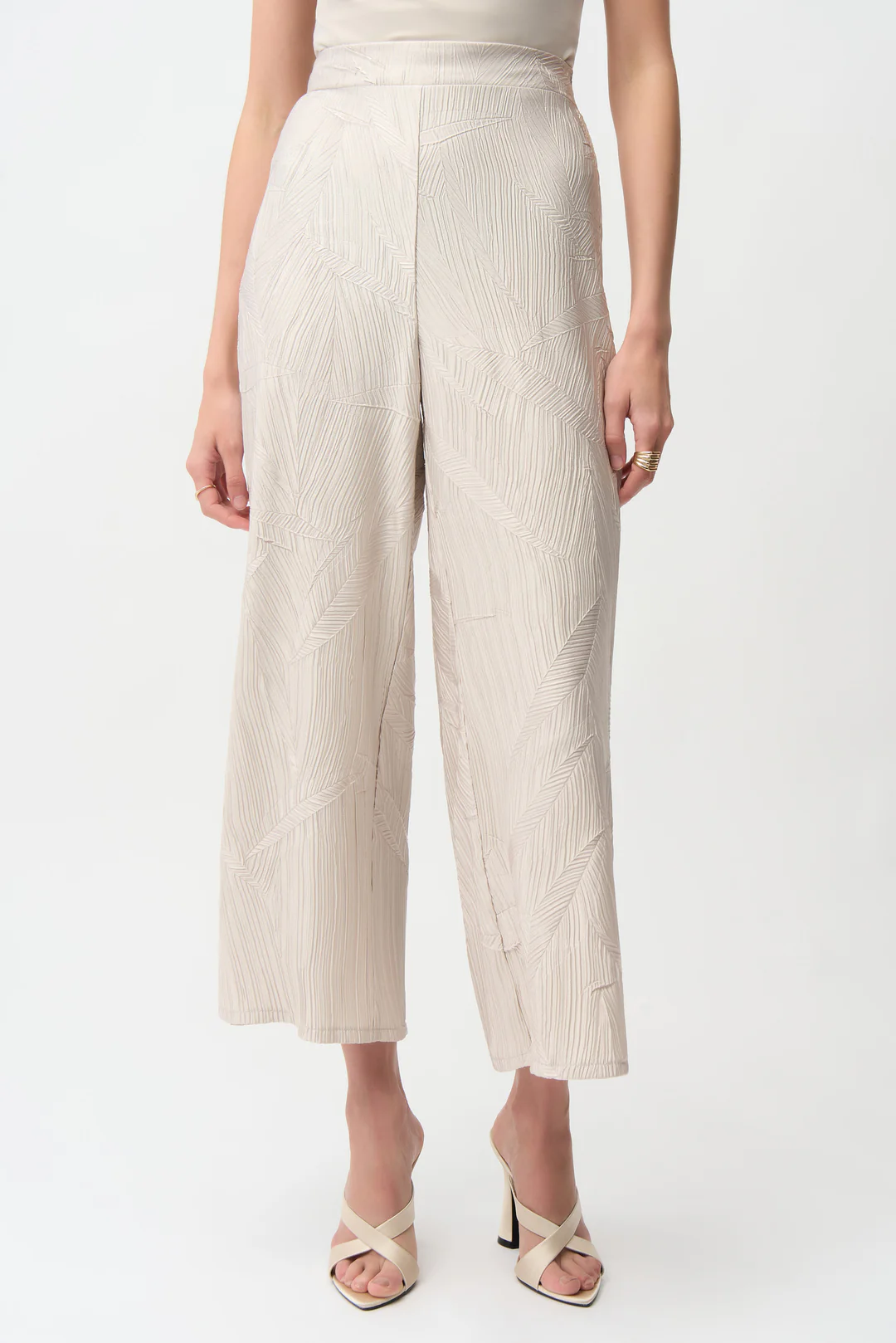 pantalón culotte plisados de satén joseph ribkoff pantalón culotte plisados de satén joseph ribkoff