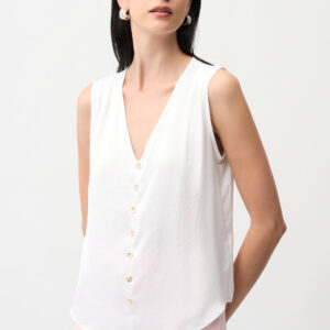 top marfil con botones dorados joseph ribkoff