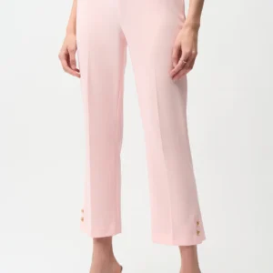 pantalón rosa con botones dorados joseph ribkoff