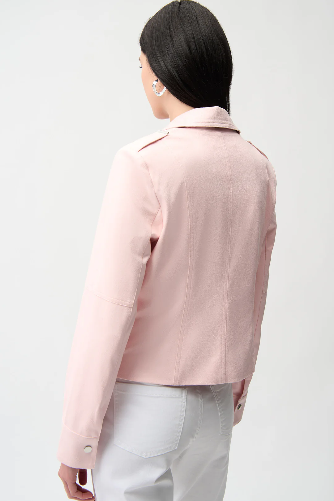 chaqueta entallada rosa con hebillas decorativas joseph ribkoff chaqueta entallada rosa con hebillas decorativas joseph ribkoff