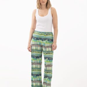 pantalón de rayas verde