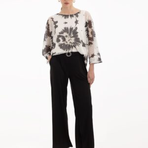 pantalón palazzo negro brunella