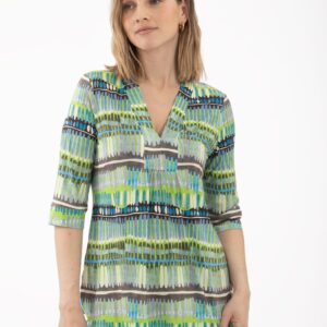 camiseta verde de rayas anna mora