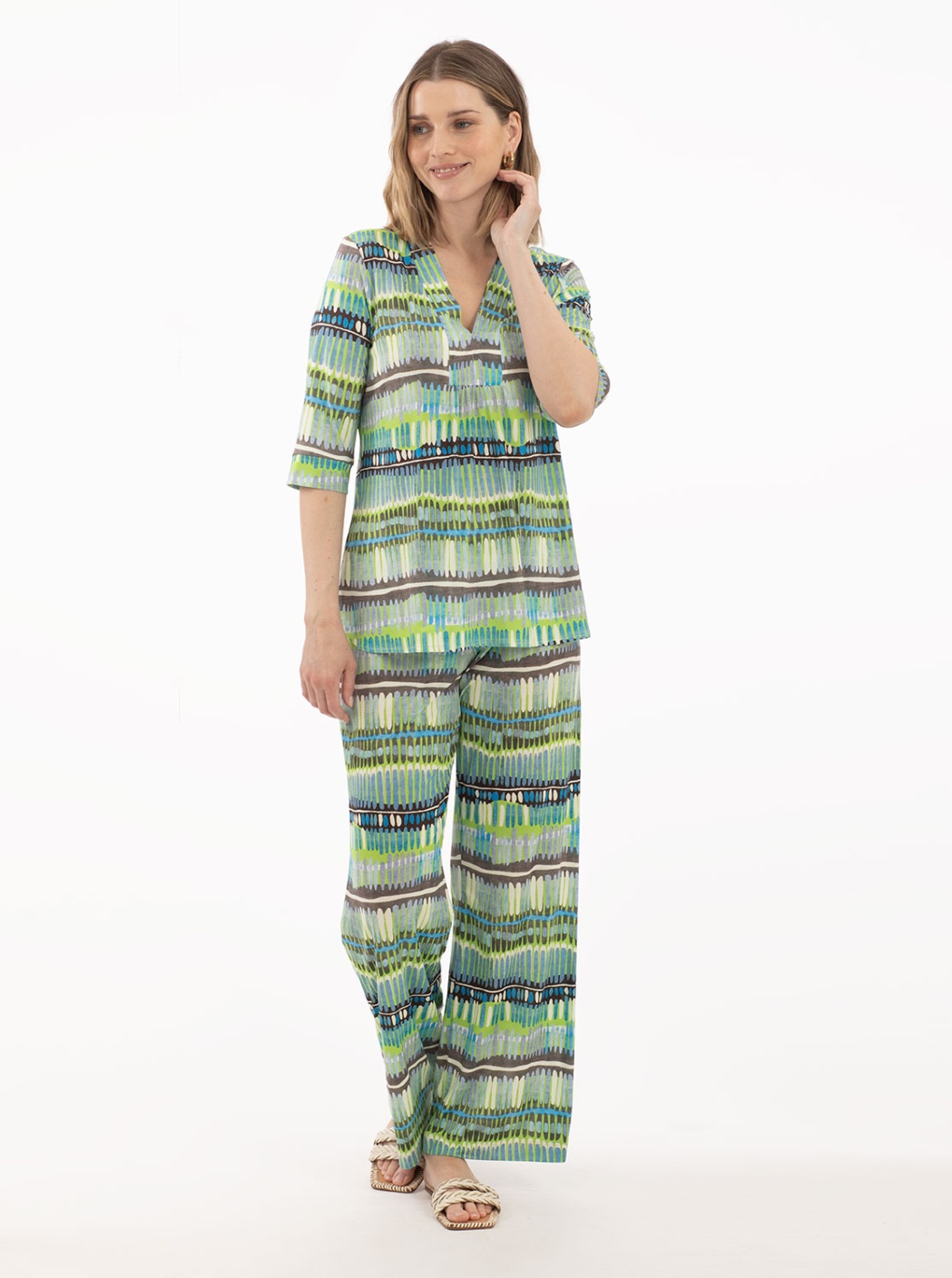 camiseta verde de rayas anna mora camiseta verde de rayas anna mora