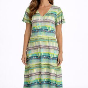 vestido largo en tonos verdes anna mora