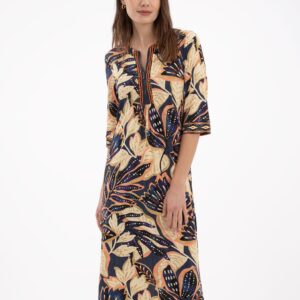 vestido fluido estampado anna mora