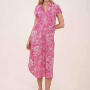 vestido camisero Étnico y cremallera dorada anna mora