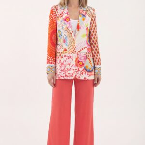 chaqueta estampado patch coral bunella