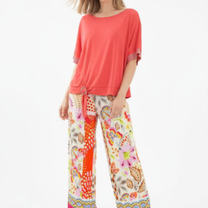 pantalón estampado patch coral brunella