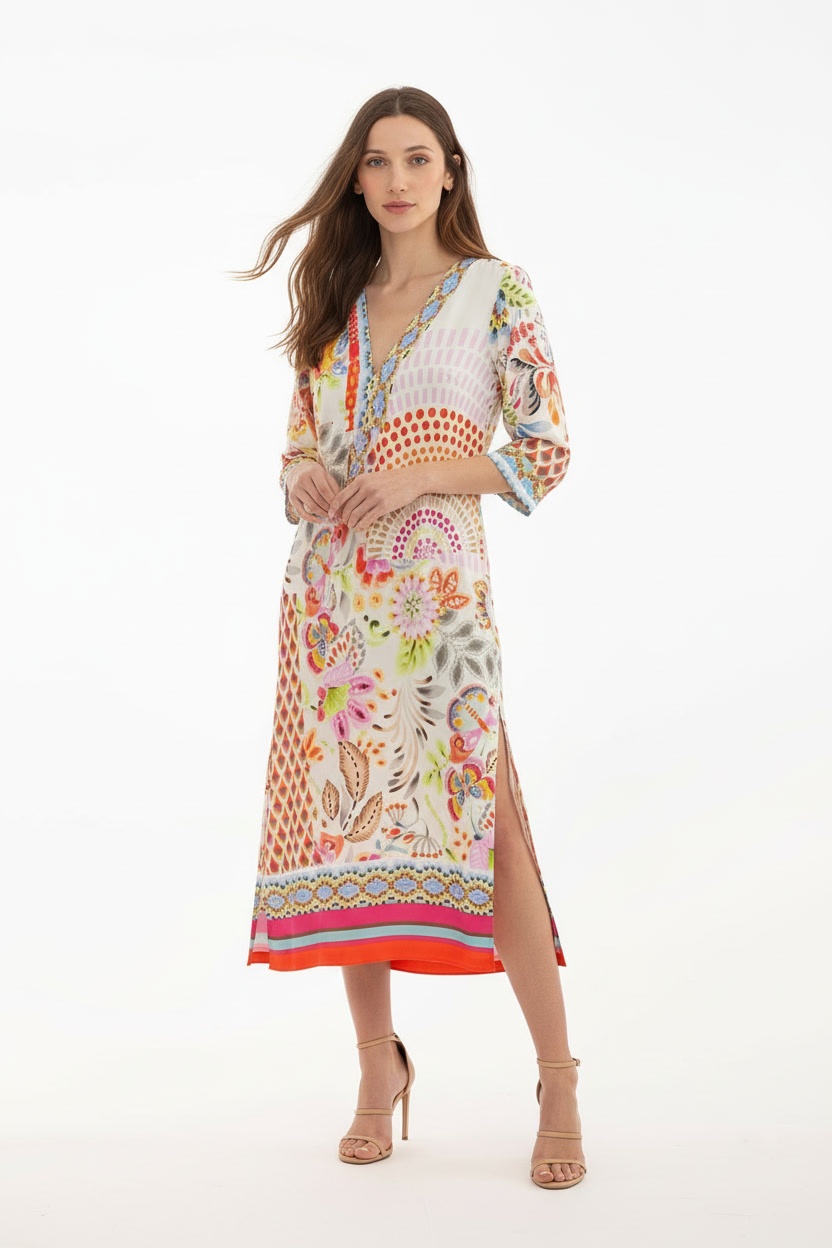 vestido estampado patch coral brunella vestido estampado patch coral brunella