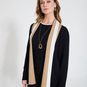twinset negro con rayas beige anna mora
